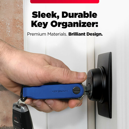 KeySmart Loop Blue sleutelhouder met sleutelhanger blauw