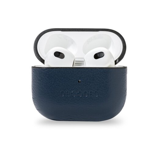 Decoded Leather leren AirPods 3 hoesje Donkerblauw