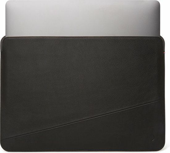 Decoded Leather Frame MacBook 13 inch sleeve Zwart