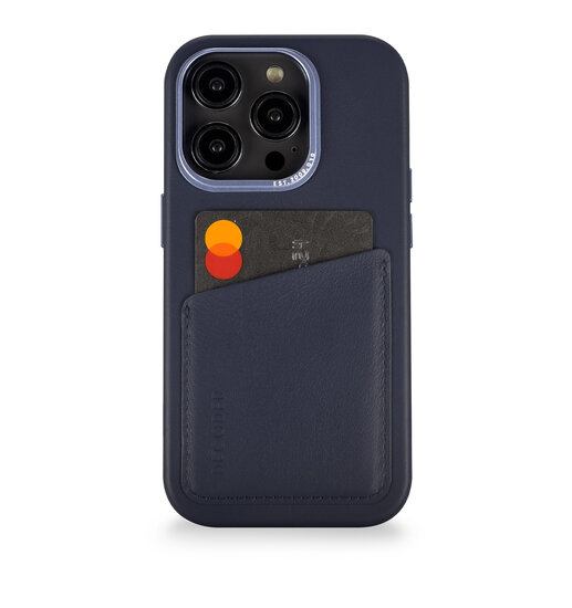 Decoded x Appelhoes leren iPhone 14 Pro Max wallet hoesje navy