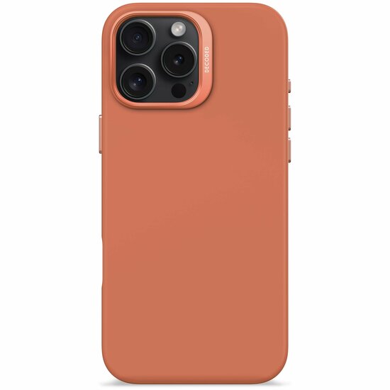 Decoded siliconen MagSafe iPhone 15 Pro Max hoesje peach