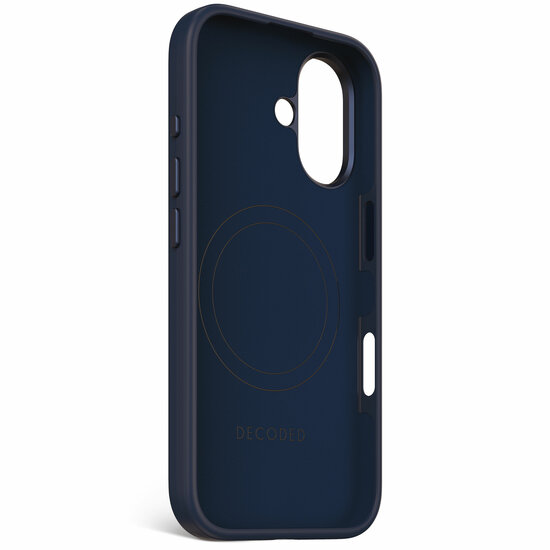Decoded siliconen MagSafe iPhone 16 hoesje blauw