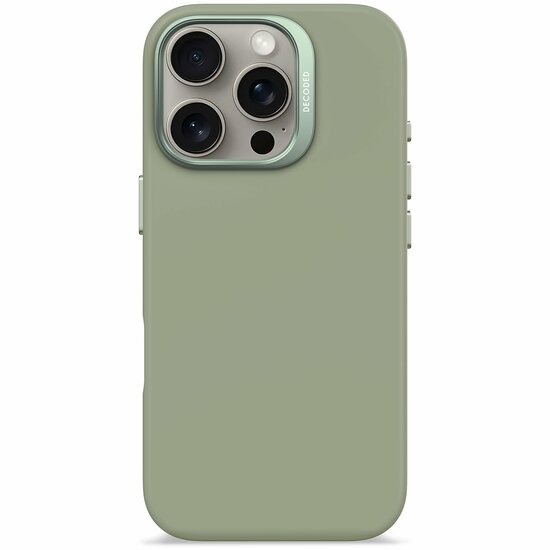 Decoded siliconen MagSafe iPhone 16 Pro hoesje groen
