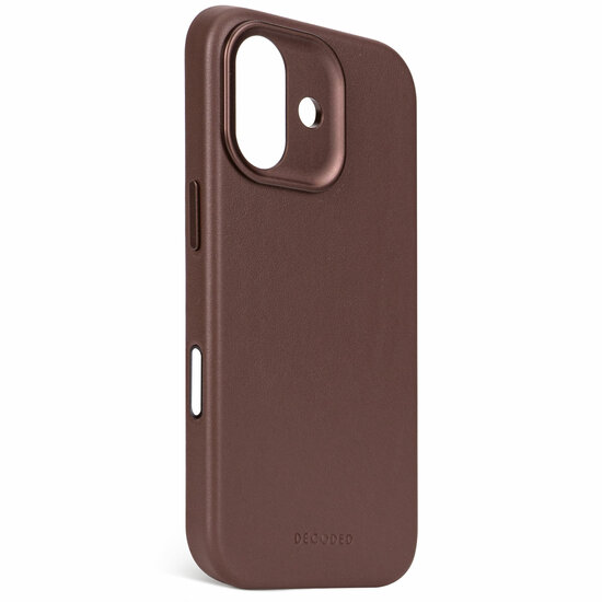 Decoded Leather backcover iPhone 17 hoesje bruin