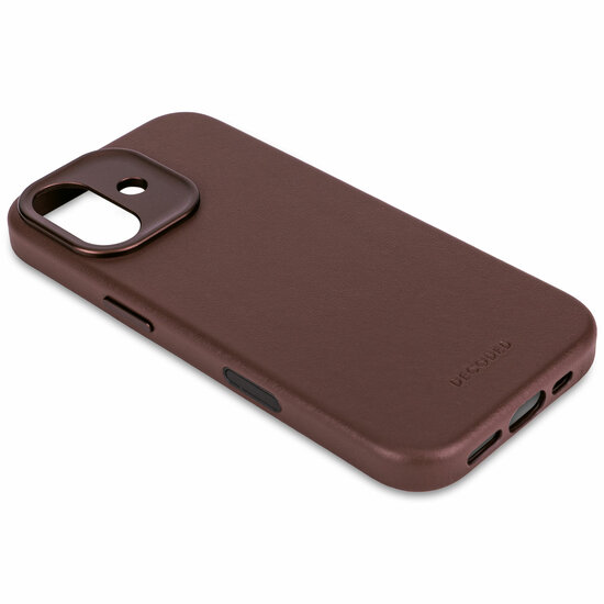 Decoded Leather backcover iPhone 17 hoesje bruin
