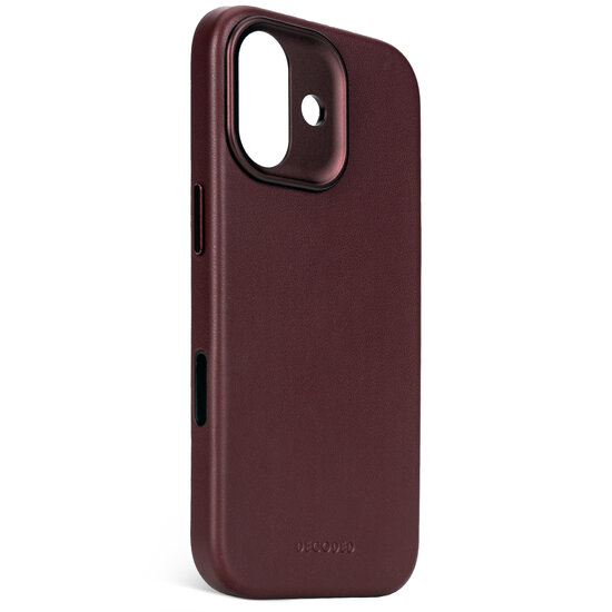 Decoded Leather backcover iPhone 17 hoesje dark ruby