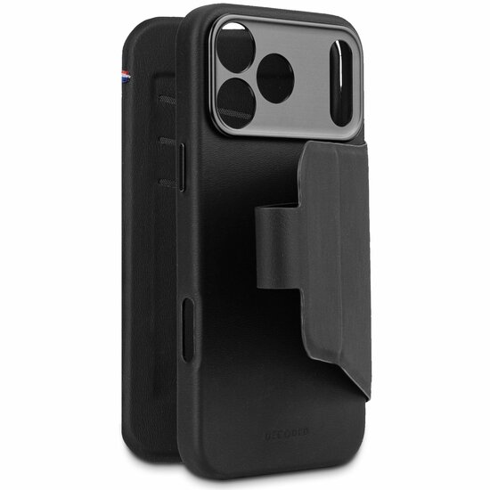 Decoded Textured Silicone 2 in 1 Wallet iPhone 17 Pro hoesje zwart
