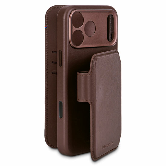 Decoded Leather Detachable 2 in 1&nbsp;Wallet iPhone 17 Pro hoesje zwart