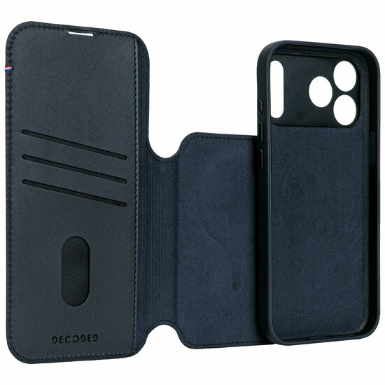 Decoded Leather Detachable 2 in 1&nbsp;Wallet iPhone 17 Pro hoesje navy