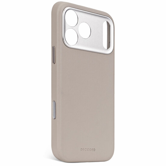 Decoded Leather backcover iPhone 17 Pro Max hoesje beige
