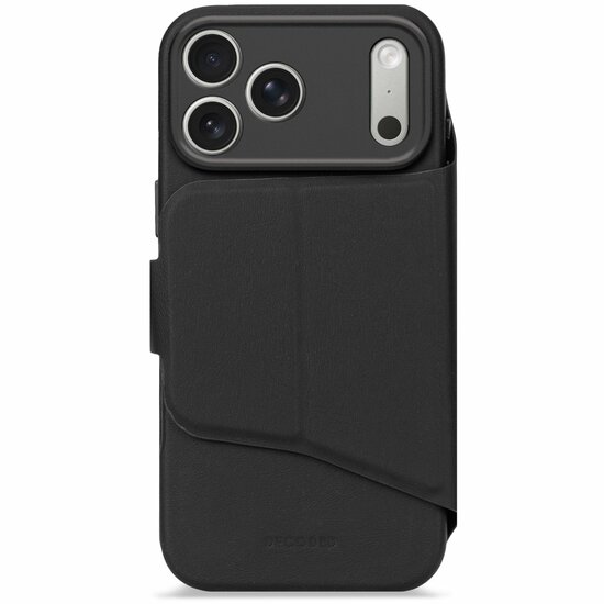 Decoded Textured Silicone 2 in 1 Wallet iPhone 17 Pro Max hoesje zwart