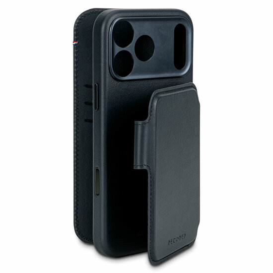 Decoded Leather Detachable 2 in 1&nbsp;Wallet iPhone 17 Pro Max hoesje navy