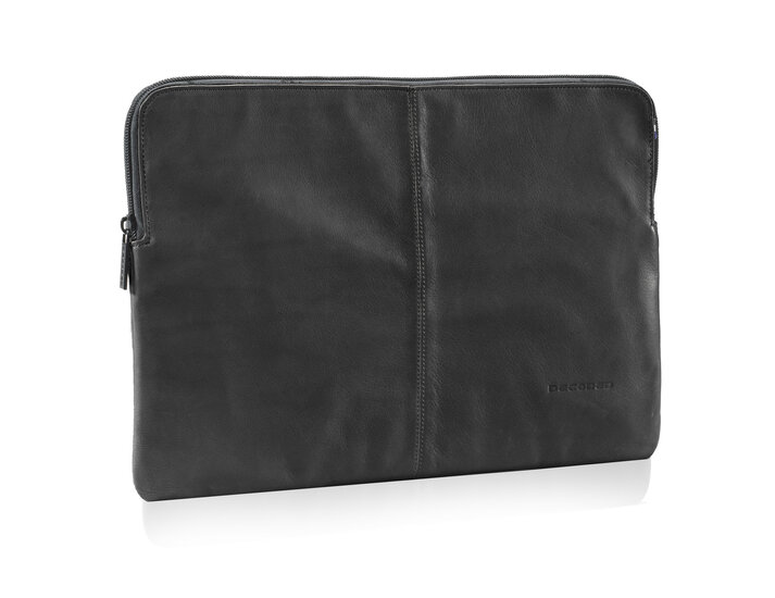 Decoded Leather Zipper Sleeve 13 inch Black