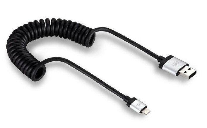 Just Mobile Lightning AluCable Twist Silber