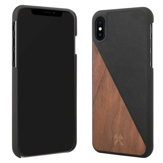 Woodcessories EcoSplit Wood iPhone XS Max hoes Zwart