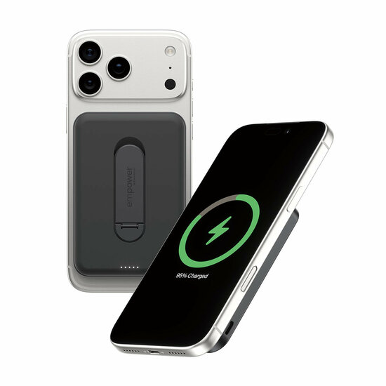 PanzerGlass empower MagSafe Powerbank met stand 5000 mAh zwart