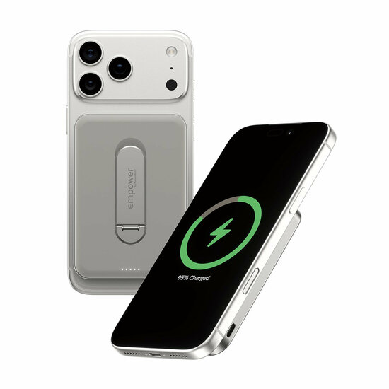 PanzerGlass empower MagSafe Powerbank met stand 5000 mAh titanium
