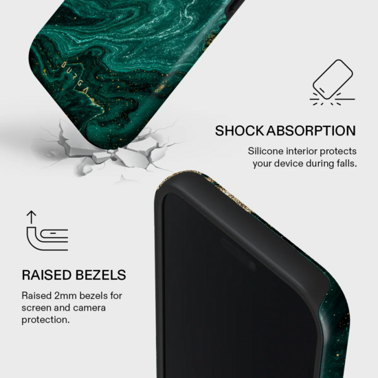 Burga Tough MagSafe iPhone 17 Pro Max hoesje emerald pool
