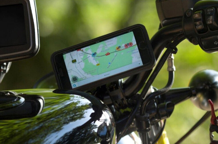 Tigra FitClic Neo iPhone X motorfietshouder Zwart
