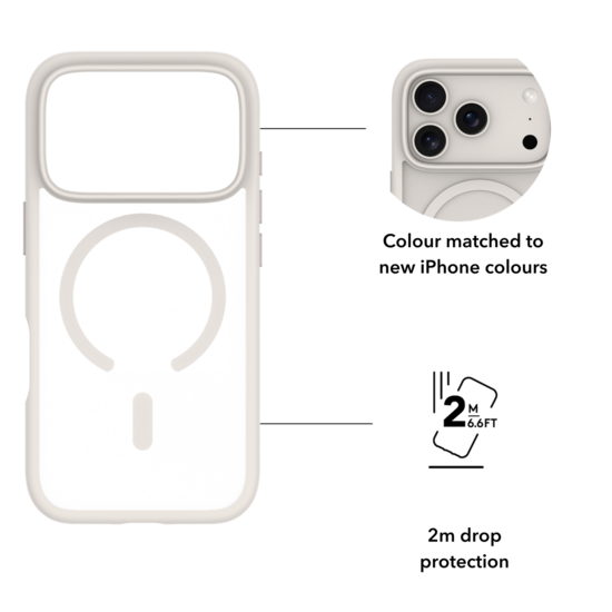 dbramante1928 Grenen MagSafe iPhone 17 Pro Max hoesje wit