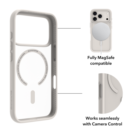 dbramante1928 Grenen MagSafe iPhone 17 Pro Max hoesje wit
