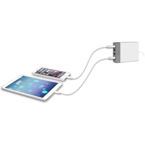 MacAlly Home Charger 72 watt 4 poorts oplader Wit