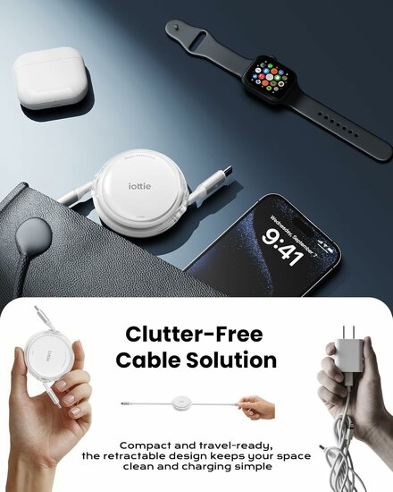 iOttie Retractable USB-C kabel 2 pack