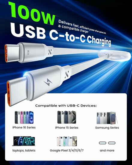 iOttie Retractable USB-C kabel 2 pack