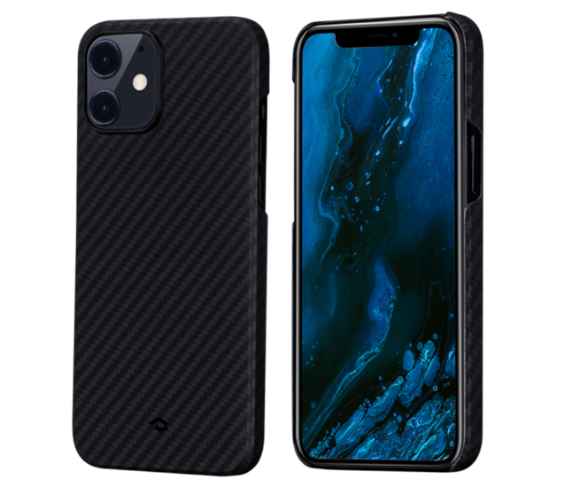 Pitaka MagEZ iPhone 12 mini aramid fiber hoesje Zwart