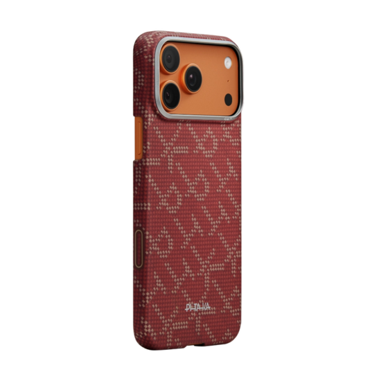 Pitaka Ultra Slim MagSafe iPhone 17 Pro hoesje gold red