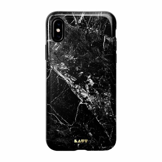 LAUT Huex Marble iPhone Xs Max hoesje Zwart