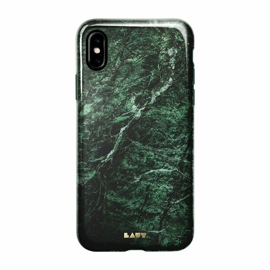 LAUT Huex Marble iPhone Xs Max hoesje Groen