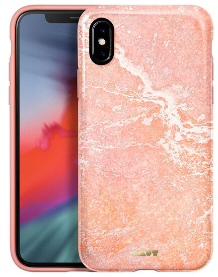LAUT Huex Marble iPhone Xs Max hoesje Roze