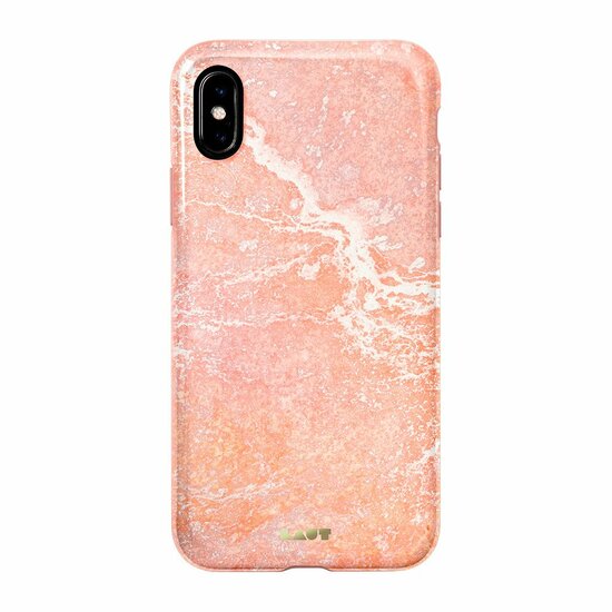 LAUT Huex Marble iPhone Xs Max hoesje Roze