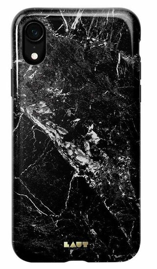 LAUT Huex Marble iPhone XR hoesje Zwart