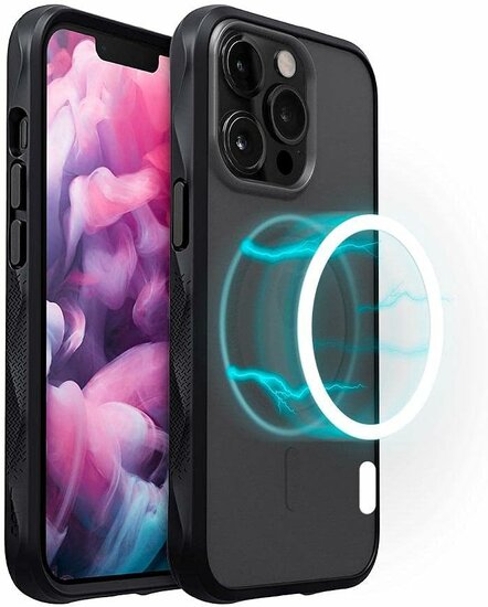 LAUT Crystal Matter 2.0 MagSafe iPhone 13 Pro Max hoesje Mat Zwart