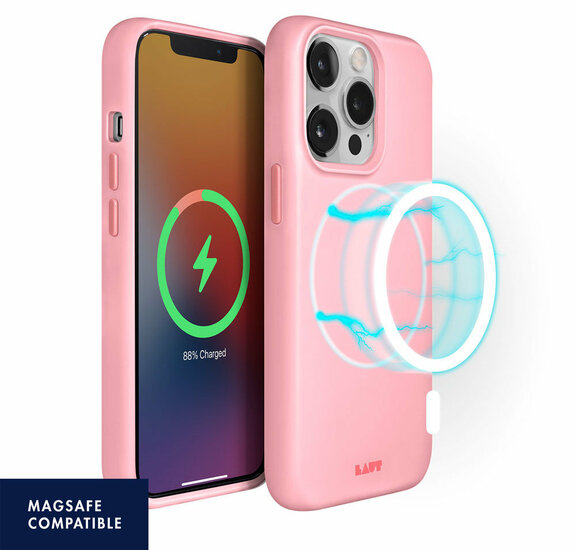 LAUT Huex Pastels MagSafe iPhone 13 Pro Max hoesje Roze