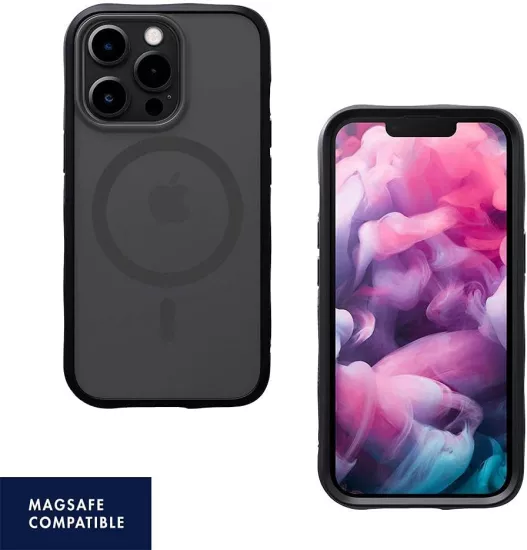 LAUT Crystal Matter 2.0 MagSafe iPhone 13 Pro hoesje Mat Zwart