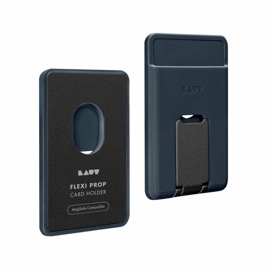 LAUT Flexi Prop MagSafe wallet portemonnee hoesje blauw