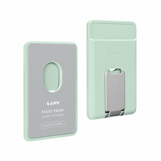 LAUT Flexi Prop MagSafe wallet portemonnee hoesje mintgroen