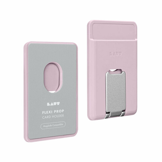 LAUT Flexi Prop MagSafe wallet portemonnee hoesje roze
