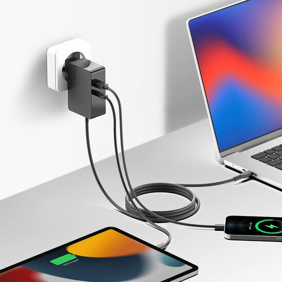 Musthavz MacBook USB-C 100 watt oplader met verlengkabel