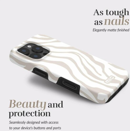 MIO MagSafe iPhone 15 / 14 / 13 hoesje Sandy Zebra