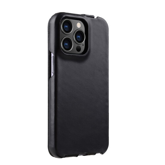 Melkco Leather Jacka iPhone 13 Pro Max hoesje Zwart