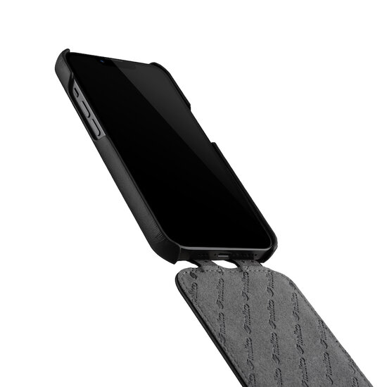 Melkco Leather Jacka iPhone 13 Pro Max hoesje Zwart