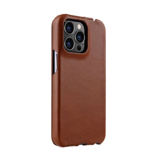 Melkco Leather Jacka iPhone 13 Pro Max hoesje Bruin