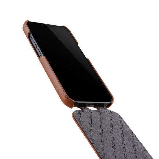 Melkco Leather Jacka iPhone 13 Pro Max hoesje Bruin