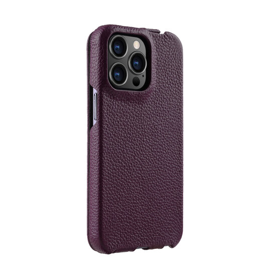 Melkco leren Jacka iPhone 14 Pro Max hoesje paars