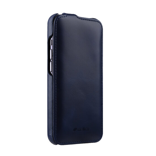 Melkco Leather Jacka iPhone 13 Pro hoesje Navy