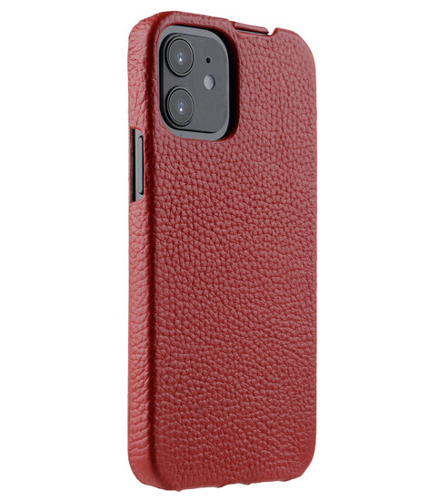 Melkco Leather Jacka iPhone iPhone 12 mini hoesje Rood